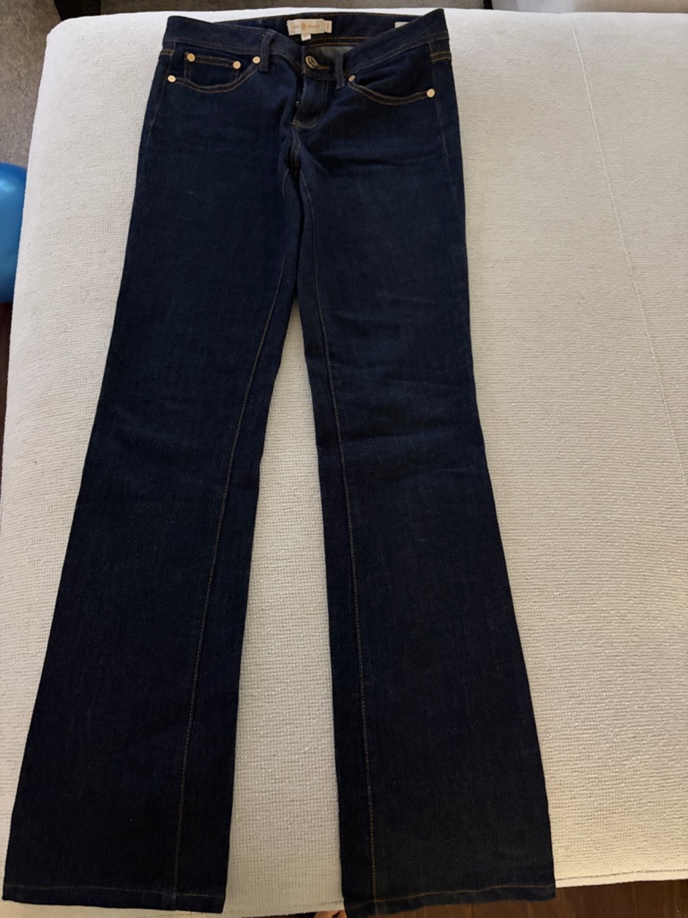 Tory Burch Dark Indigo Flare Jeans